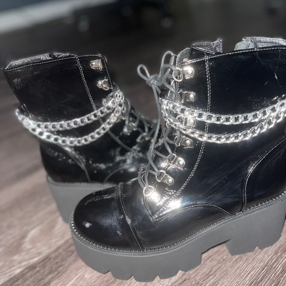 Leather goth boots - Picture 3 of 3